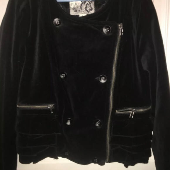 The Children’s place black velvet jacket size 10/11 - Picture 7 of 7